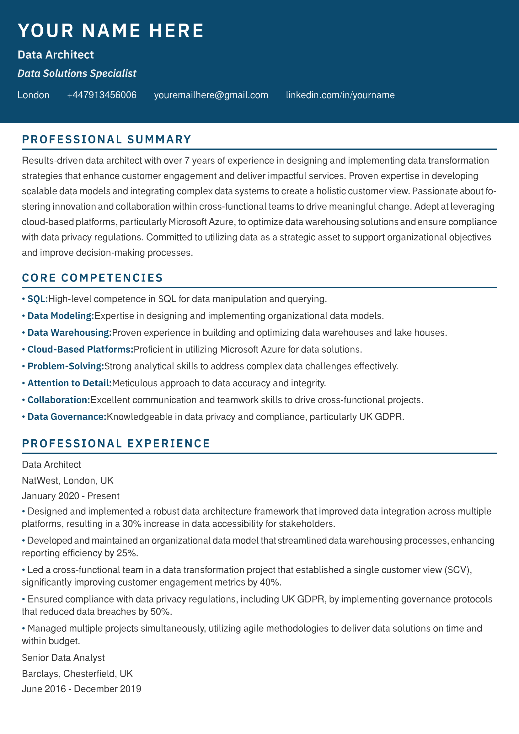 Professional Resume Template